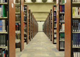 Library shelves