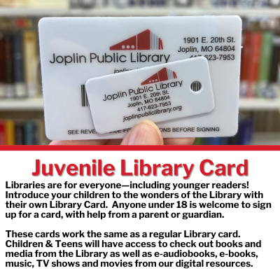 Juvenile Library cards