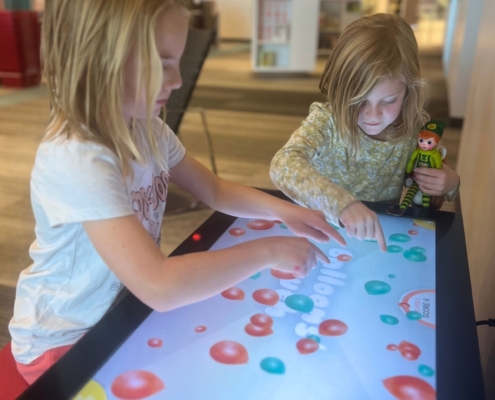 Touch table with kids