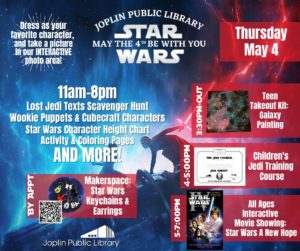 Star Wars Day- May The 4th Be With You @ Joplin Public Library